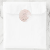 PixDezines Alcohol Dusty Pink Rose Gold Taufe Runder Aufkleber (Tasche)