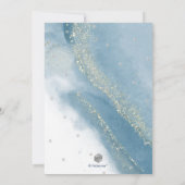 PixDezines Alcohol+Ink Aquamarines dunkelblaues Si Einladung (Rückseite)