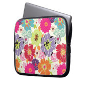 PixDezines Alegre Retro Floral, DIY Hintergrund Laptopschutzhülle (Vorderseite Links)