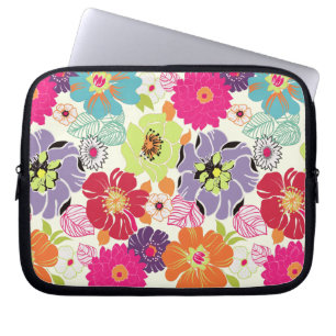 PixDezines Alegre Retro Floral, DIY Hintergrund Laptopschutzhülle