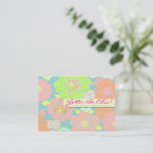 PixDezines Alegre Retro Floral, Pastel/DIY Farbe!! Visitenkarte (Stehend Vorderseite)