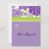 PixDezines ALEGRE RETRO-STRÖME BAT MITZVAH Einladung (Vorderseite)