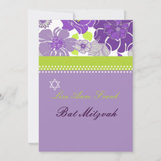 PixDezines ALEGRE RETRO-STRÖME BAT MITZVAH Einladung