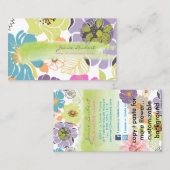 PixDezines alegre tropische Blume/DIY-Farbgebung Visitenkarte (Vorne/Hinten)