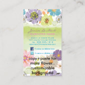 PixDezines alegre tropische Blume/DIY-Farbgebung Visitenkarte (Rückseite)