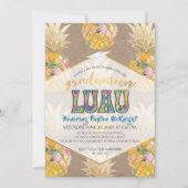 PixDezines Aloha Ananas, Abschluss Luau Einladung (Rückseite)