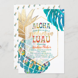 PixDezines Aloha Ananas/Aquamarin/Abschluss Luau Einladung