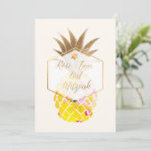 PixDezines Aloha Ananas/Aquarell/Bat Mitzvah Einladung (Stehend Vorderseite)