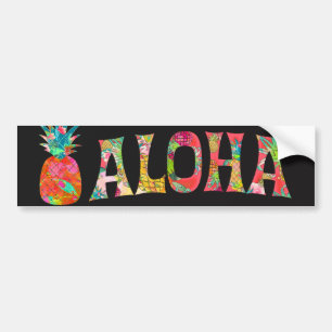 PixDezines Aloha Ananas Autoaufkleber