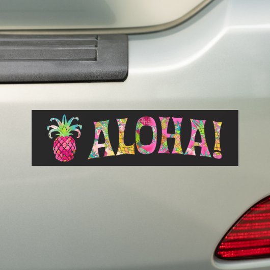 PixDezines Aloha Ananas Autoaufkleber (Auf Auto)