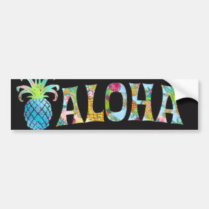PixDezines Aloha Ananas Autoaufkleber