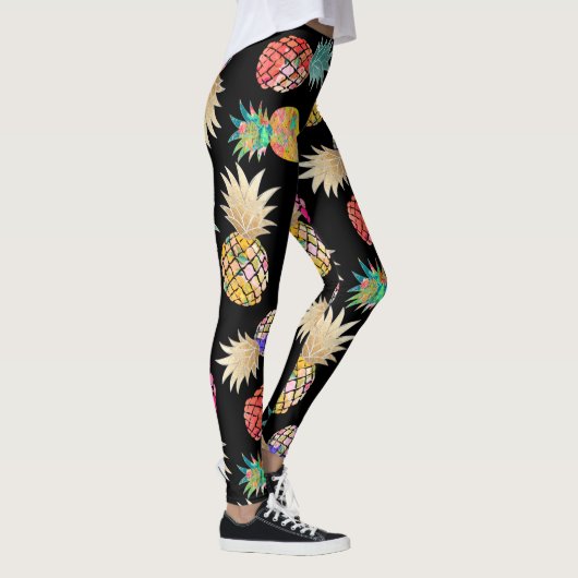 PixDezines Aloha Ananas/DIY Bckgrnd Color Leggings (Rechts)