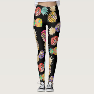 PixDezines Aloha Ananas/DIY Bckgrnd Color Leggings