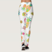 PixDezines Aloha Ananas/DIY Bckgrnd Color Leggings (Rückseite)