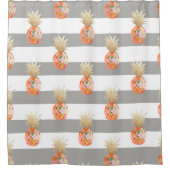 PixDezines Aloha Ananas/DIY Hintergrund Duschvorhang (Vorderseite)