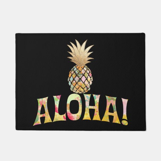 PixDezines Aloha Ananas/DIY-Hintergrund Fußmatte (Vorderseite)