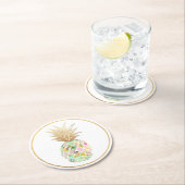 PixDezines Aloha Ananas/DIY Hintergrund Runder Pappuntersetzer (Vor Ort)