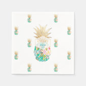 PixDezines Aloha Ananas/DIY Hintergrund Serviette (Vorderseite)