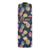 PixDezines Aloha Ananas/DIY Hintergrund Thermosbecher (Vorderseite)