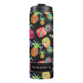 PixDezines Aloha Ananas/DIY Hintergrund Thermosbecher (Vorderseite)
