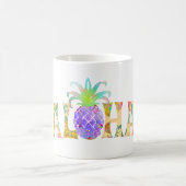 PixDezines Aloha Ananas+Floral Wasserfarbe Kaffeetasse (Mittel)
