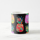 PixDezines Aloha Ananas+Floral Wasserfarbe Kaffeetasse (Mittel)
