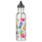 PixDezines Aloha Ananas+Floral Wasserfarbe Trinkflasche (Links)