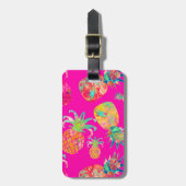 PixDezines Aloha Ananas Gepäckanhänger (Vorderseite vertikal)