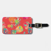 PixDezines Aloha Ananas Gepäckanhänger (Vorderseite horizontal)