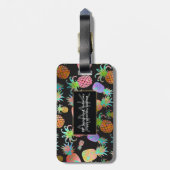 PixDezines Aloha Ananas Gepäckanhänger (Rückseite vertikal)