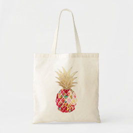 PixDezines Aloha Ananas+Imitat Gold Tragetasche