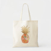 PixDezines Aloha Ananas+Imitate Gold Tragetasche (Vorne)