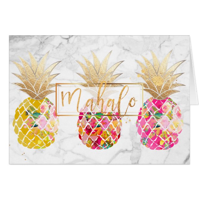 PixDezines Aloha Ananas/Mahalo (Vorderseite (Horizontal))