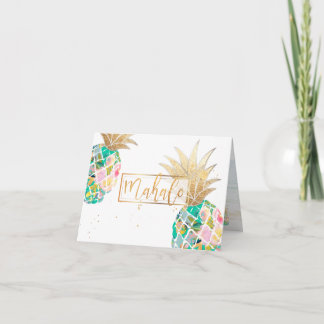PixDezines Aloha Ananas/Mahalo Dankeskarte