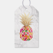 PixDezines Aloha Ananas/Marmor Geschenkanhänger (Rückseite)