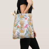 PixDezines Aloha Ananas+Palmfronten Wasserfarbe Tasche (Von Nahem)