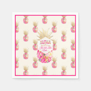 PixDezines Aloha Ananas/Pink/DIY Hintergrund Serviette