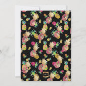 PixDezines Aloha Ananas/Rosa/Abschluss Luau Einladung (Rückseite)