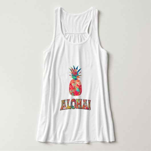 PixDezines Aloha Ananas Tank Top (Design Vorderseite)