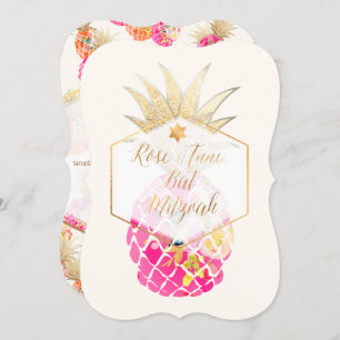 PixDezines Aloha Ananas/Wasserfarbe/Bat Mitzvah Einladung