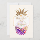PixDezines Aloha Ananas/Wasserfarbe/Bat Mitzvah Einladung (Vorderseite)
