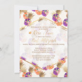 PixDezines Aloha Ananas/Wasserfarbe/Bat Mitzvah Einladung (Rückseite)