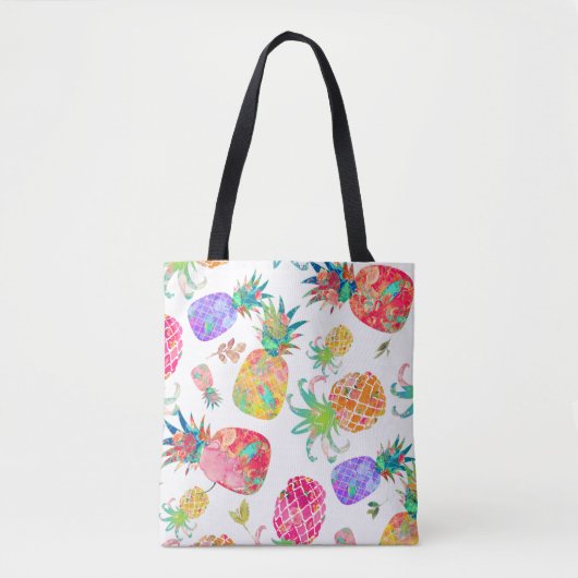 PixDezines Aloha Ananas Wasserfarbe Tasche (Vorderseite)