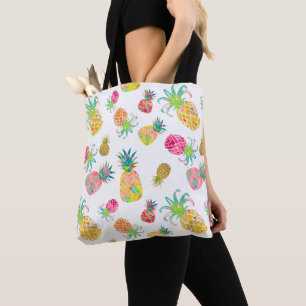 PixDezines Aloha Ananas Wasserfarbe Tasche