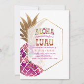PixDezines Aloha Hawaiian Ananas/DIY Aquamarin Einladung (Vorderseite)