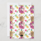 PixDezines Aloha Hawaiian Ananas/DIY Aquamarin Einladung (Rückseite)