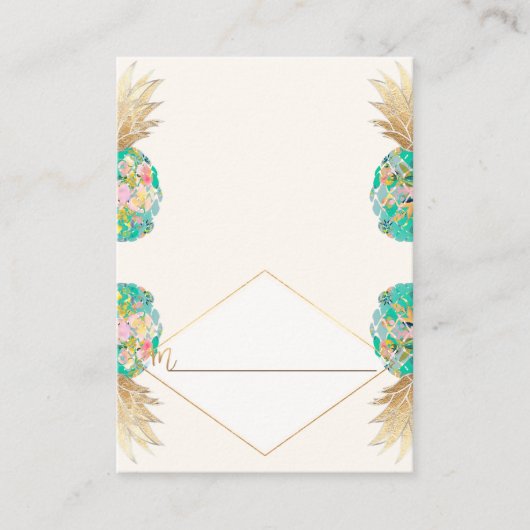 PixDezines Aloha Hawaiian Ananas/Platzkarten Platzkarte (Vorderseite)