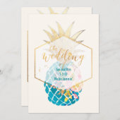 PixDezines Aloha Hawaiianische Ananas/DIY-Farbe Einladung (Vorne/Hinten)