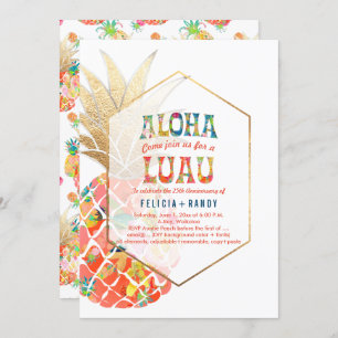 PixDezines Aloha Hawaiianische Ananas/Orange/DIY Einladung