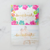 PixDezines Aloha Hibiskus Leis/Vielen Dank Dankeskarte (Innenseite)